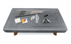 Покрывало для стола "Rasson" 9 ф (влагостойкое, серое, резинки на лузах) Покрывало для стола "Rasson" 9 ф (влагостойкое, серое, резинки на лузах)